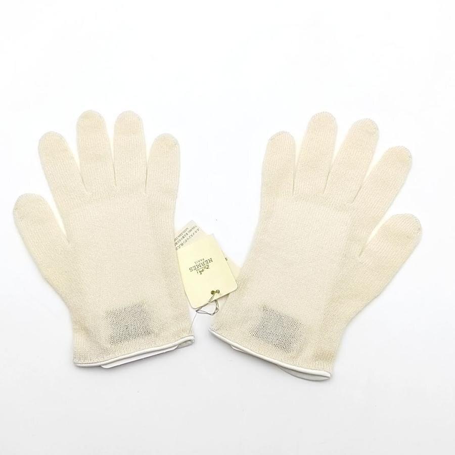 エルメス カシミヤ　手袋 新品 エルメス グローブ 手袋 カシミヤ100％ M 10-25082808