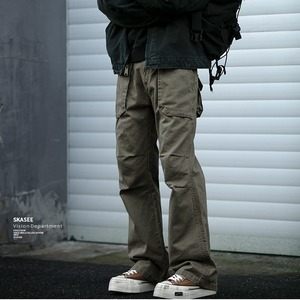 Straight Retro Loose Cargo-Pants【B0229】