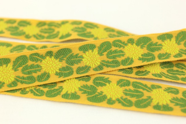 全5色 たんぽぽ 25mm幅 チロルリボン