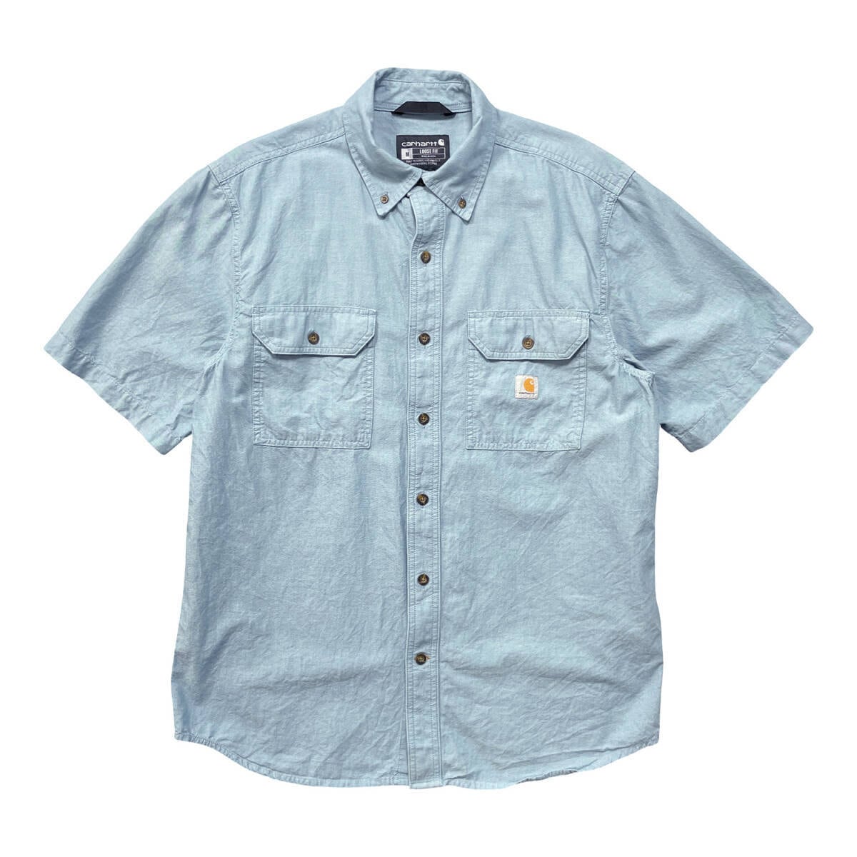 USA 古着 Carhartt カーハート ボタンダウン 半袖 ワークシャツ