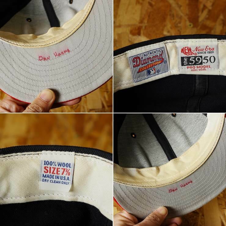 ss USA製 New Era ニューエラ キャップ 帽子 Cleveland Indians クリーブランド・インディアンス ネイビー  サイズ7  古着　ss