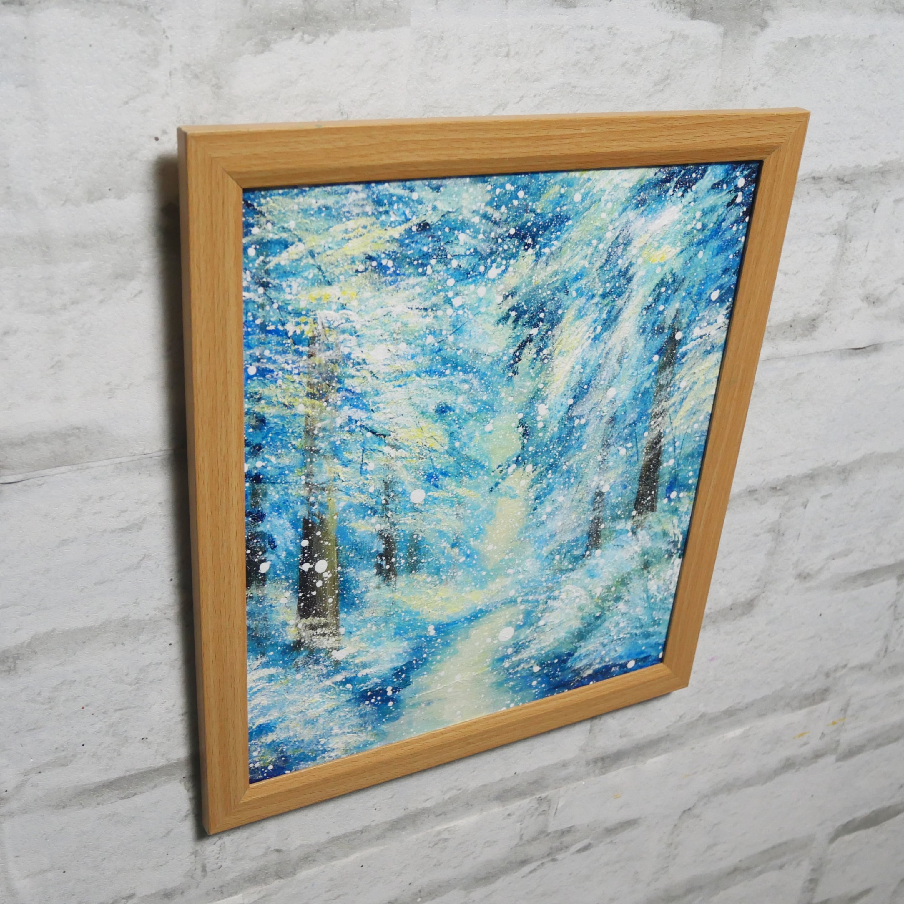 油絵 油彩 油彩画 絵 絵画 【朝一の冬の光景】 | HIROSHI1990