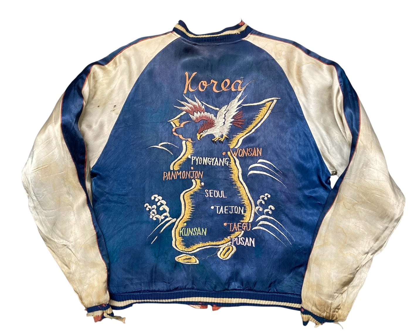 50's~60's VINTAGE SOUVENIR JACKET KOREA×TIGER スカジャン | OLD13