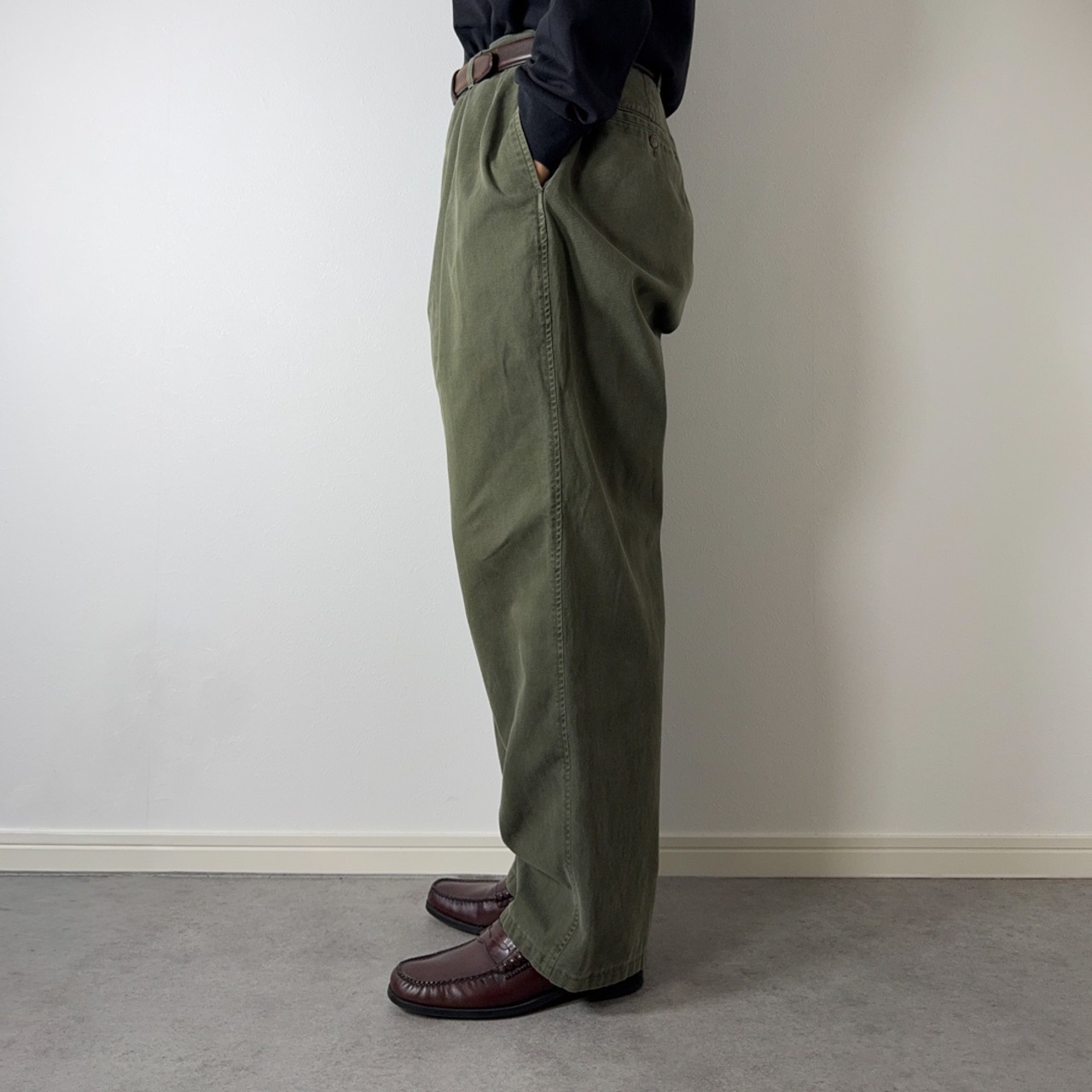 90s 初期型 USA製 Polo by Ralph Lauren POLO CHINO "khaki" W38L30相当 古着 - 17
