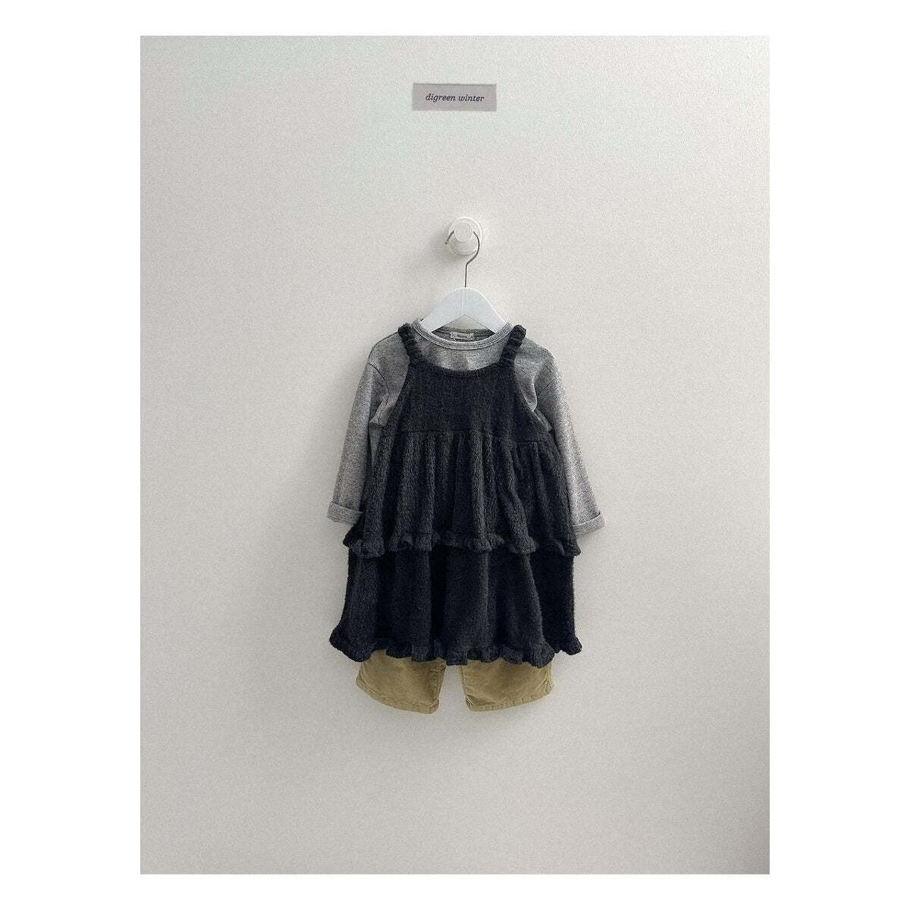 【取寄】digreen リップルワンピース｜冬服｜韓国子供服