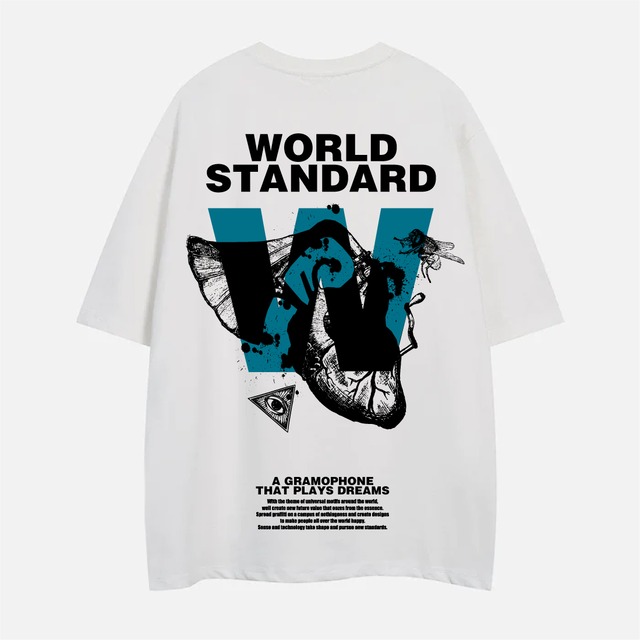 WORLD STANDARD/クルーネックプリントTシャツ/WSHT-091