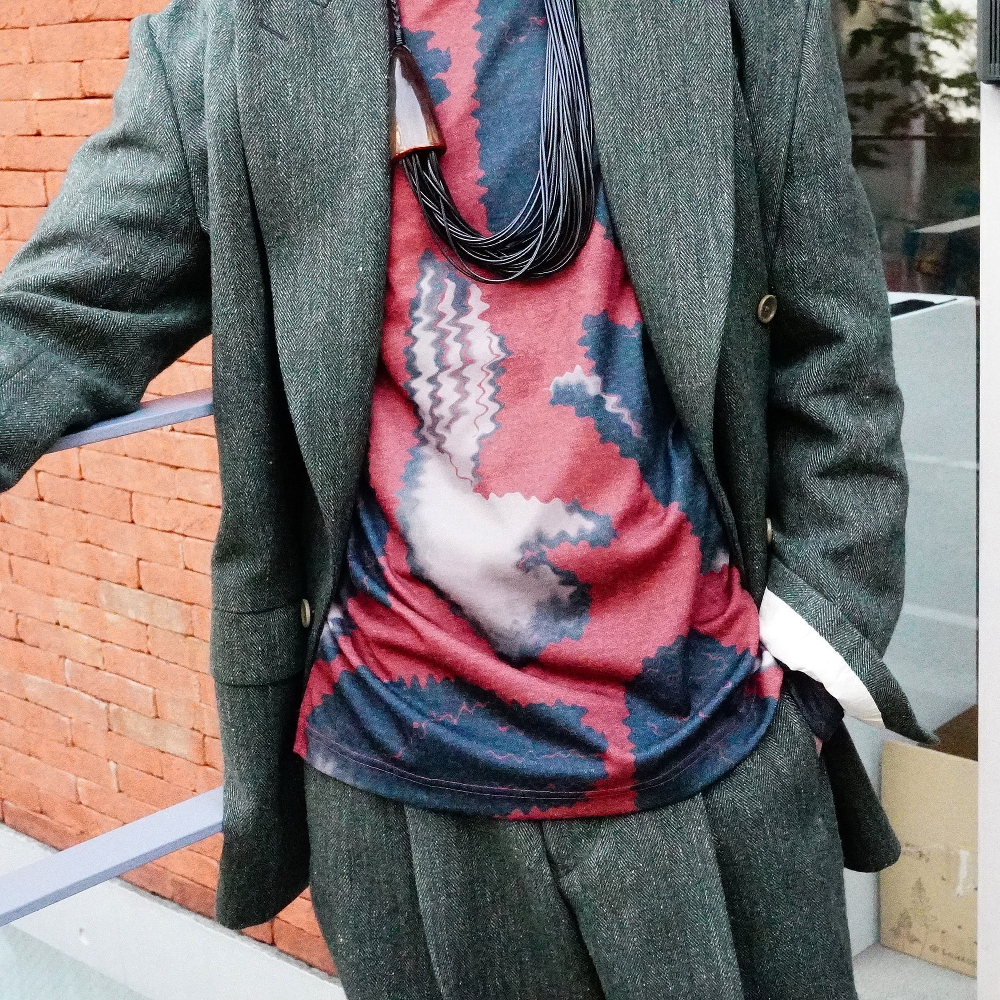 HAVERSACK / Wool Linen Herringbone Tweed Double Breasted Jacket | ARCD