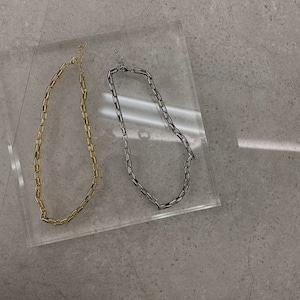 square chain connection necklace