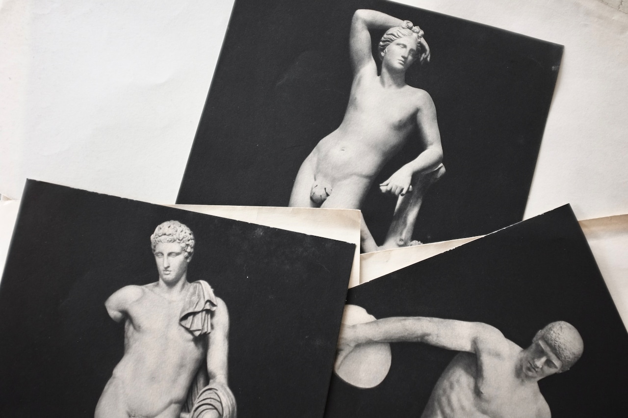 フランス L'APOLLON ウフィツィ Apollino アポロ像 h?liogravure