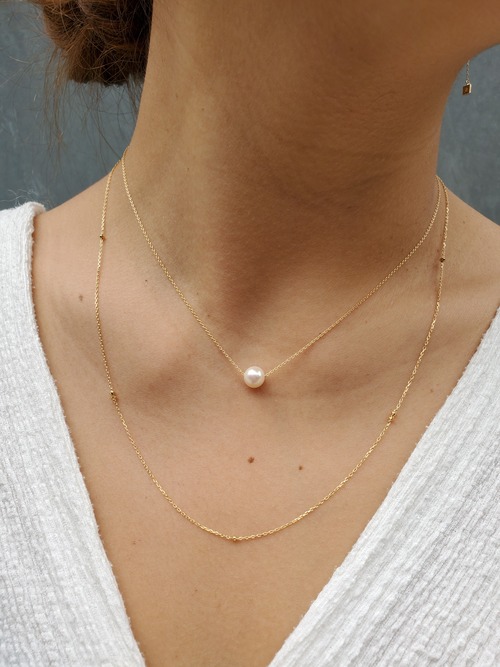 Double Chain Fresh Pearl Necklace