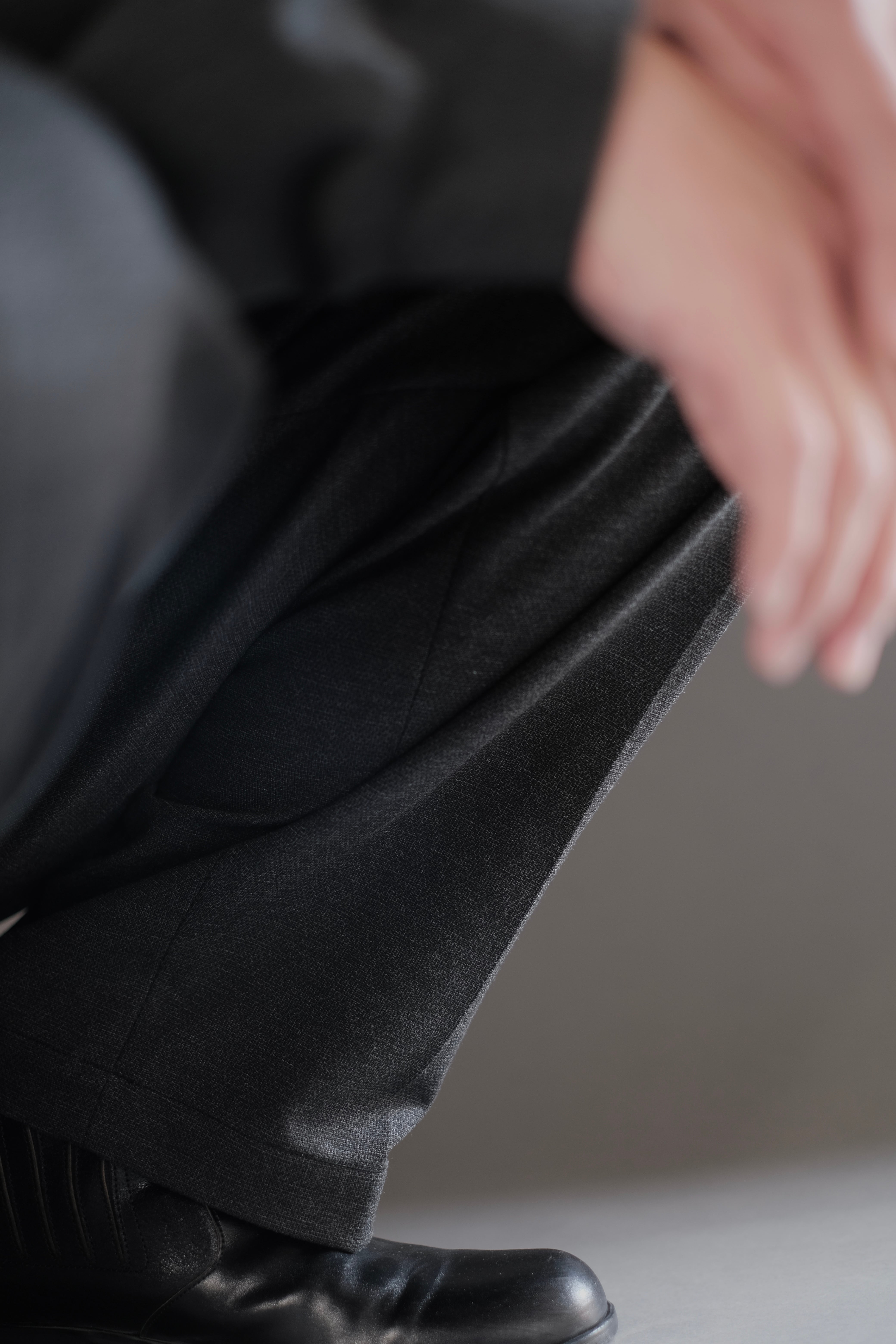 Graphpaper / SIDOGRAS Melange Ponte Wide Tapered Slacks | LIVING