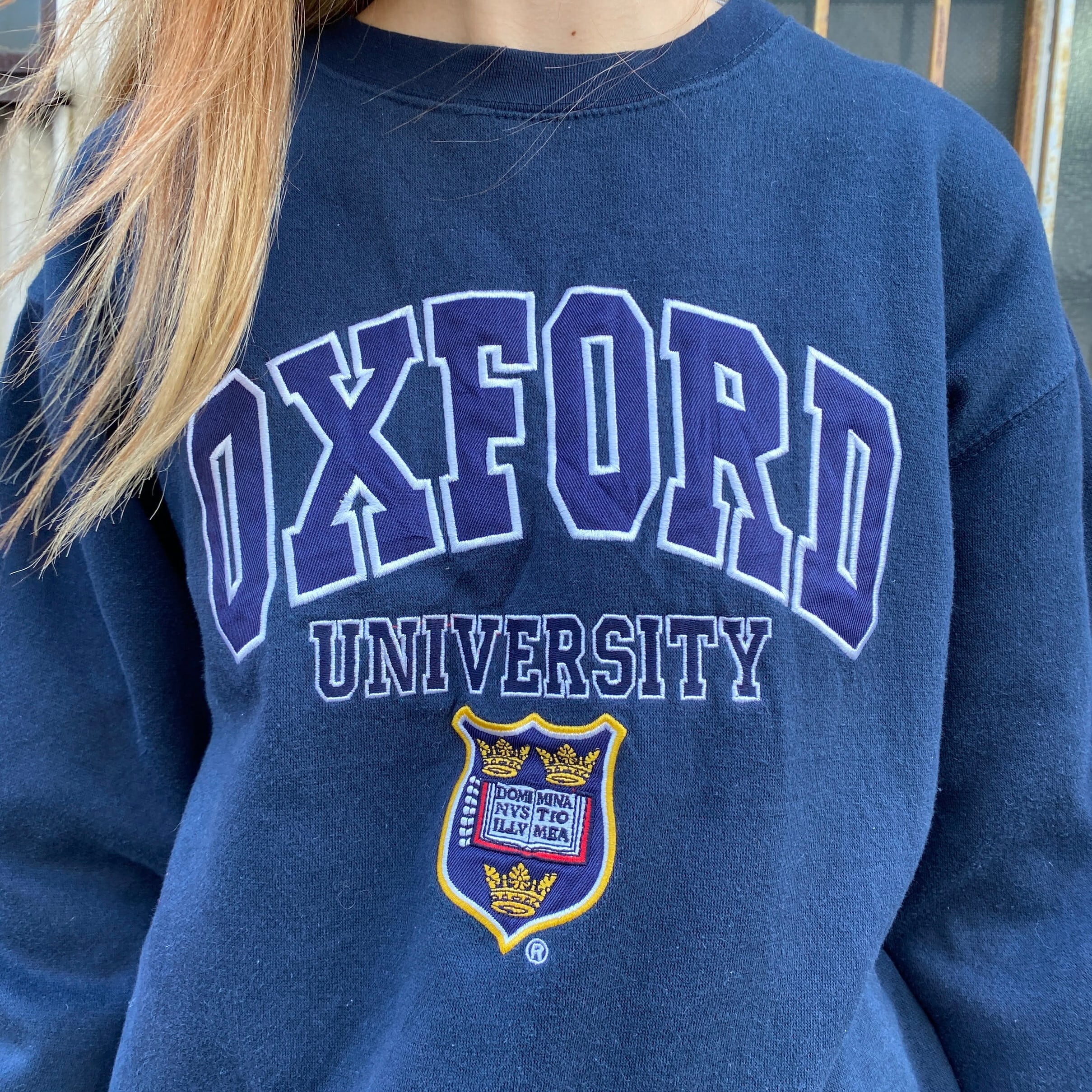 OXFORD オックスフォード大学 カレッジ 3段 ロゴ刺? スウェット