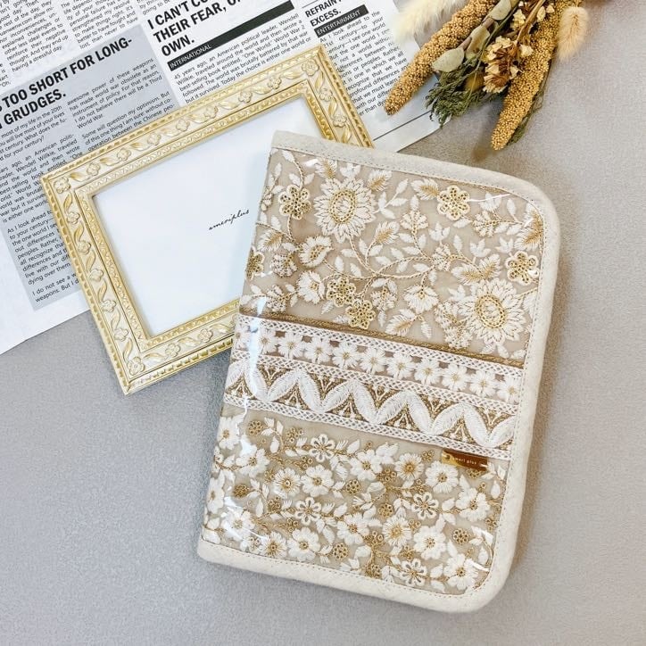 インド刺繍リボンの上品マルチケース♡（母子手帳ケース） | #202