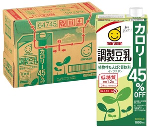 【特価処分】マルサン 調製豆乳 カロリー45%オフ 1L×6本