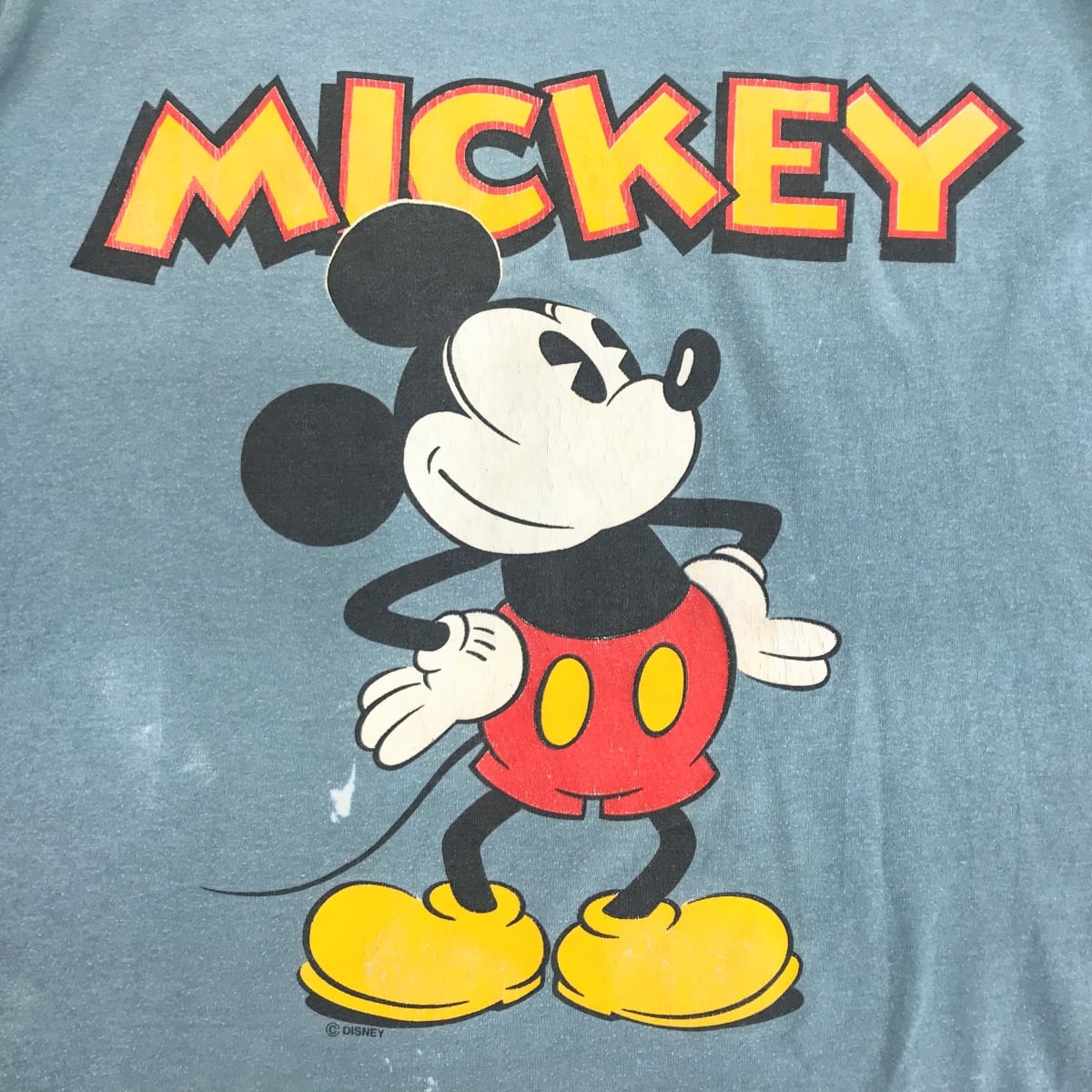 90年代 USA製 Velva Sheen MICKEY MOUSE ミッキーマウス スウェット DISNEY ディズニー ネイビー (メンズ XL)   O7794