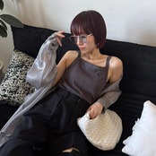 ランダム2way camisole/チャコール