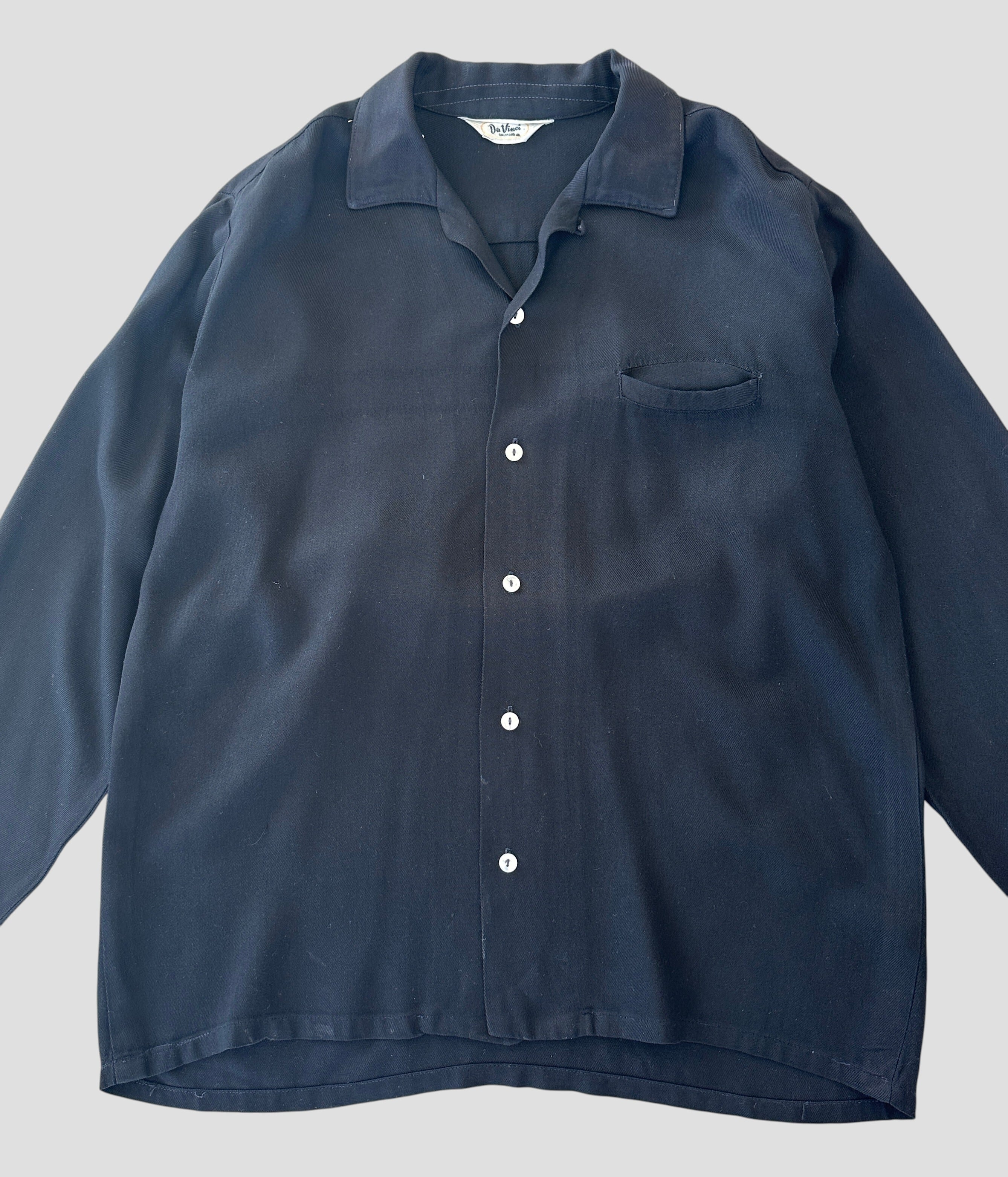 Da Vinci- Vintage 60-70s Opencollar rayon Shirt | BEGGARS BANQUET