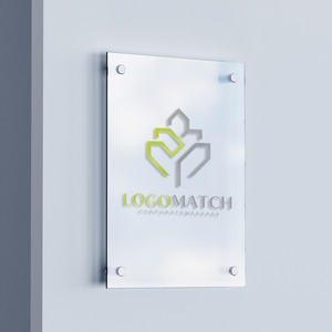 スタイリッシュな枝葉のロゴ