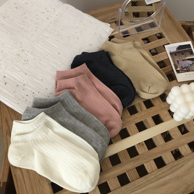 サマーソックス カジュアルブラックホワイト コットン 大人ガーリー スウィート キュート 夏物 タイツ ストッキング 萌量不足39714225482