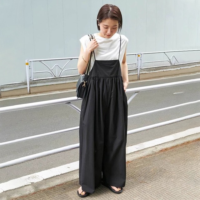 【サロペット】 サロペット レディース おしゃれ きれいめ 可愛い サロペット ロンパース オーバーオール ジャンプスーツ 春 夏 秋 冬 20代 30代 40代 50代 サロペット ノースリーブ ハイウェスト ワイドパンツ 大人 可愛い カジュアル ブラック 黒 カーキ