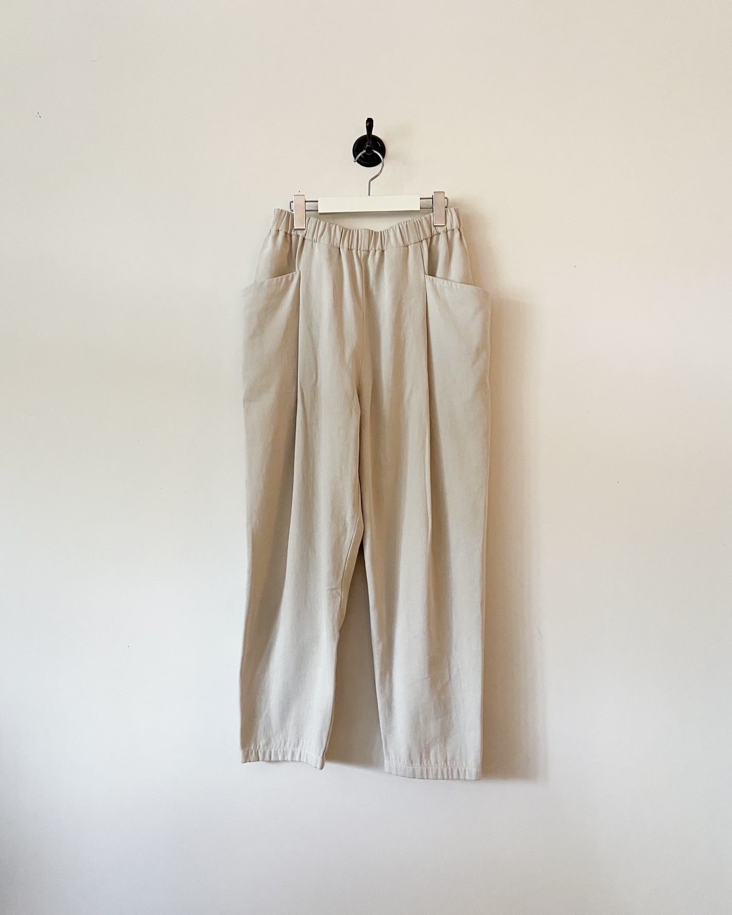 evam eva ブラッシュドコットンタックパンツ　brushed cotton tuck pants