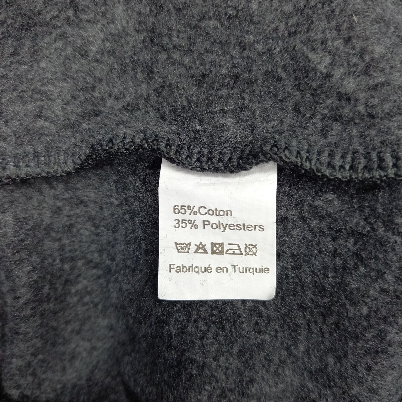 フランス古着　プルオーバー　スウェット　パーカー　ビッグロゴ　グレー　L