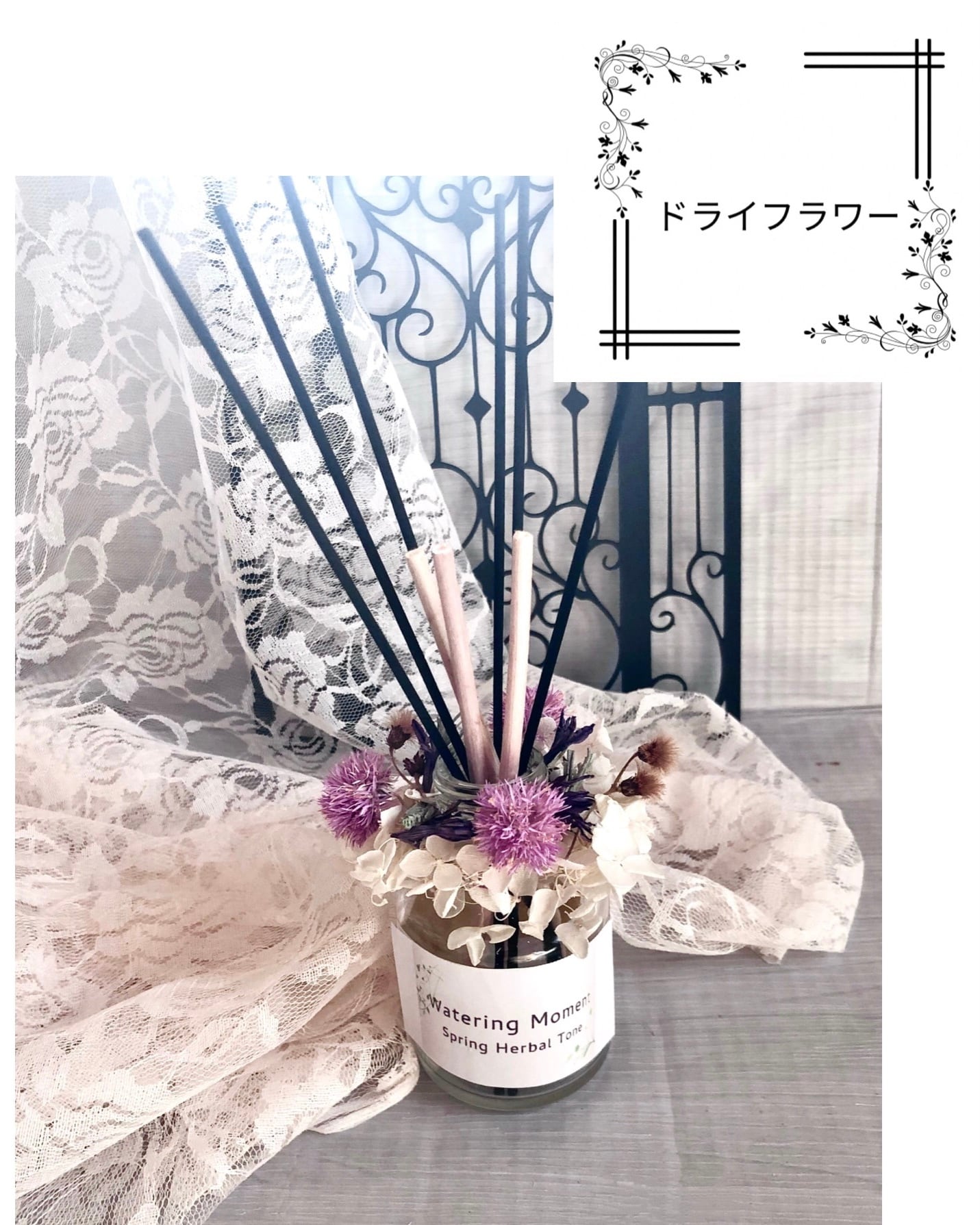 ドライフラワーリース　ドライフラワースワッグ　ユーカリ　ラナンキュラス  紫陽花 103季節を感じるスワッグドライフラワー（ミモザ・ラナンキュラス