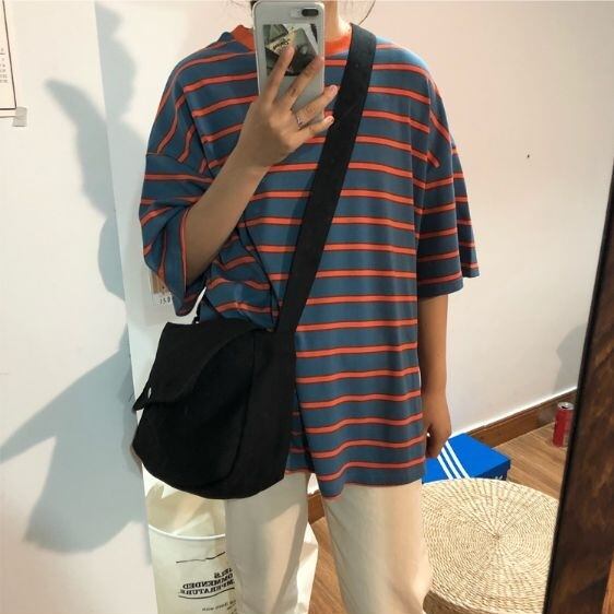 全4色 ボーダー Tシャツ カットソー 半袖 バイカラー カジュアル