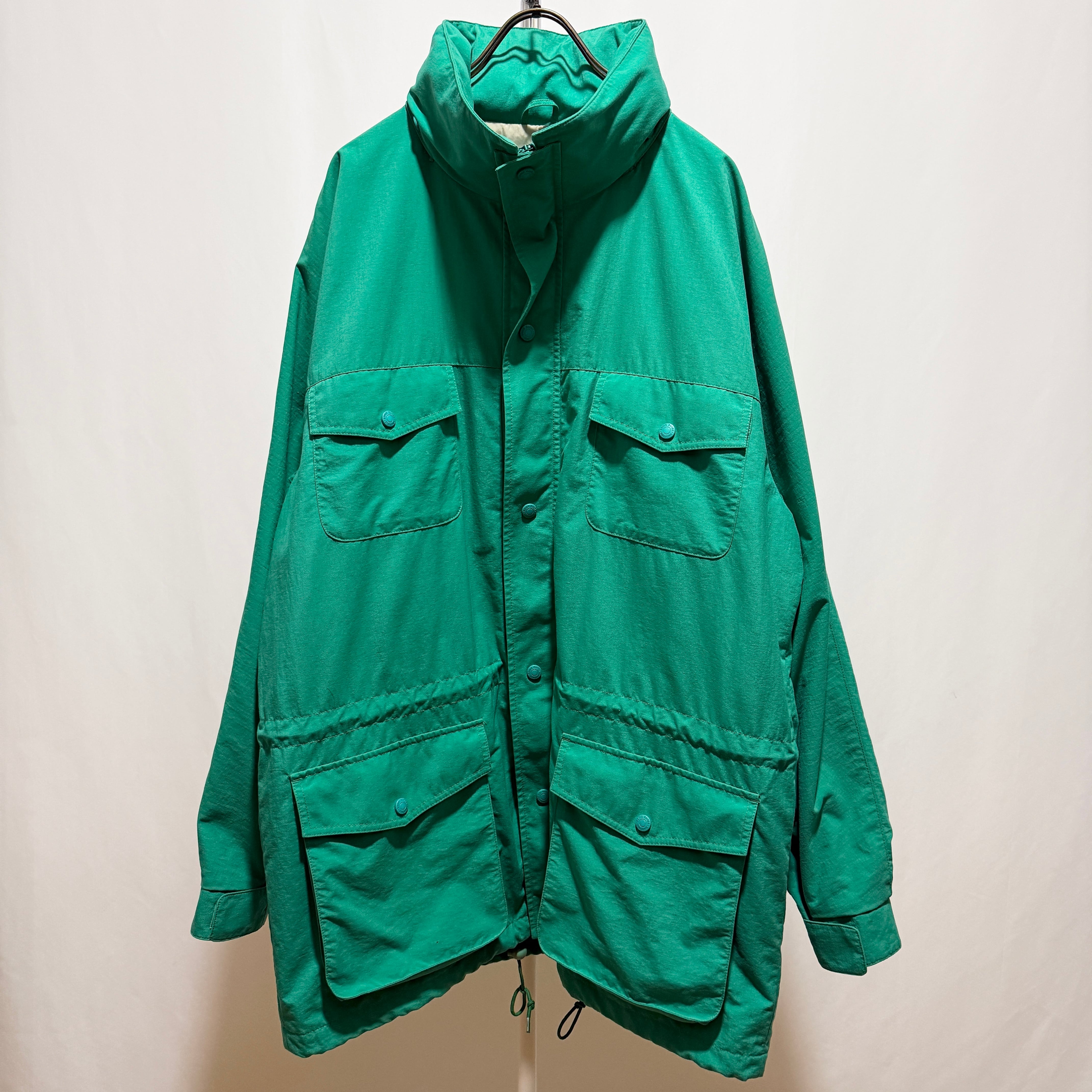 80-90s Eddie Bauer Nylon JKT BLK×Emerald メンズ 80-90s Eddie Bauer Nylon JKT BLK×Emerald