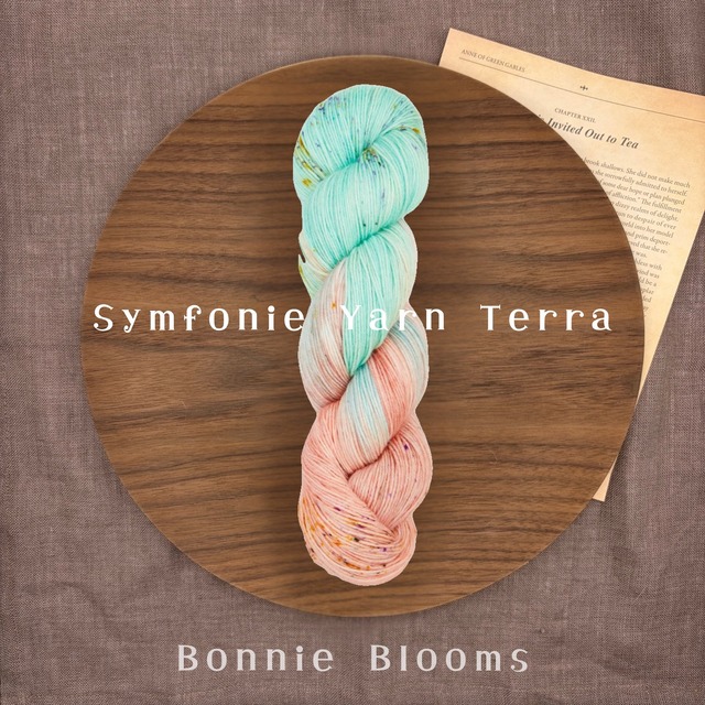 Symfonie Yarn 「Terra」- Bonnie Blooms- 手染めソックヤーン 中細 100g 400m 靴下編み 毛糸 ニットプロ