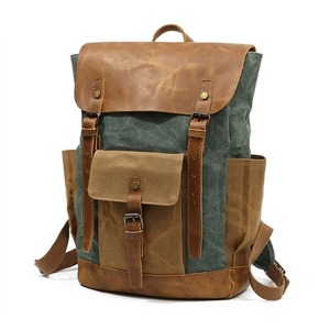 Retro Canvas Leather Backpack / レトロ キャンバス レザー バックパック