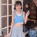 ✞ ブルー白カラースリムノースリーブトップス ホワイト スウィート ✞ゴスロリ SM ミリ 甘ロリ クラロリ 和ロリ エレガント 黒ロリ 姫ロリ 華ロリ BB-BB2628673
