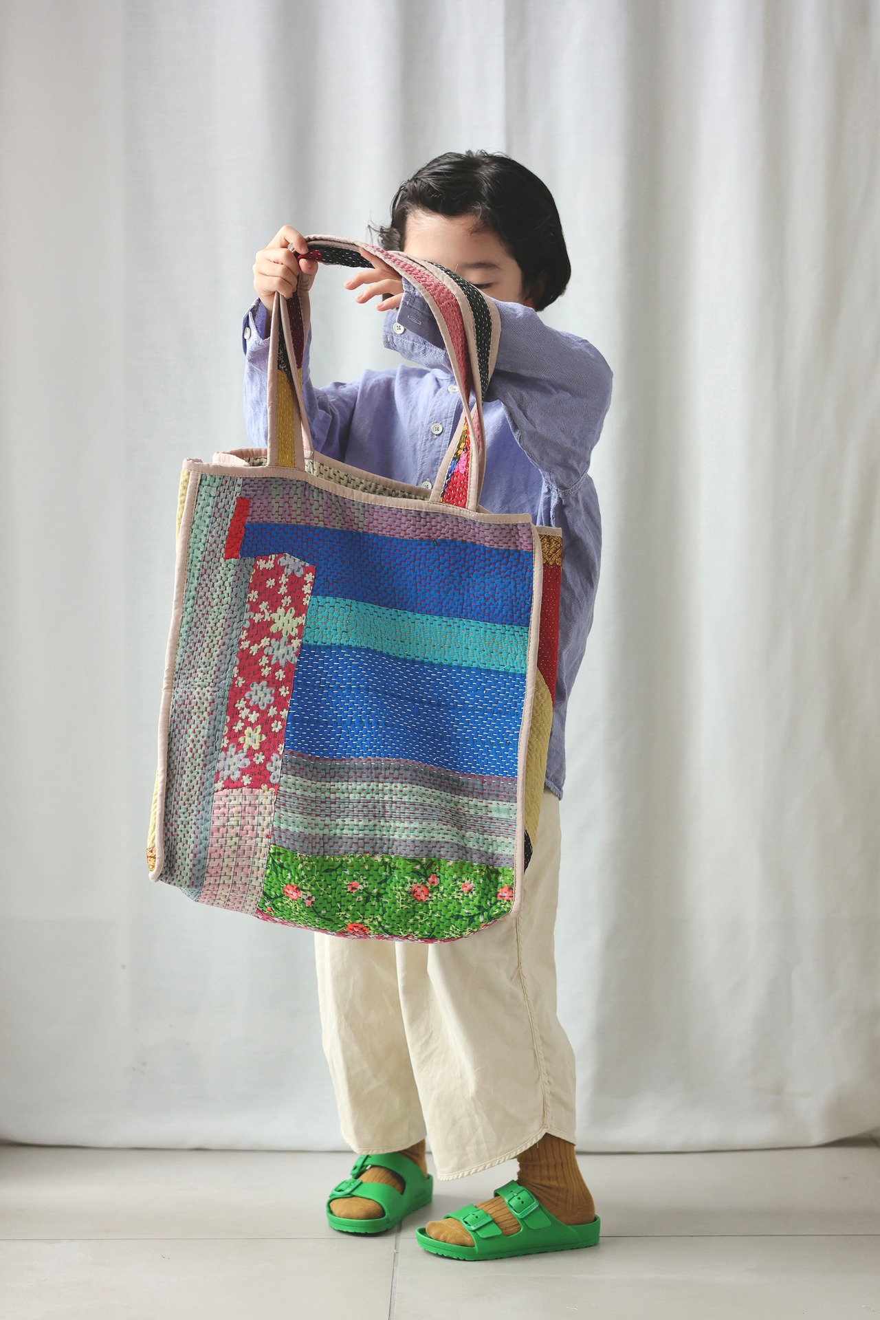 ＜PHET AND PLOY＞Kantha Bag Piping カンタバッグE - 11