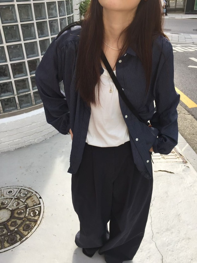 (予約) taffeta / More shirring blouse 2color