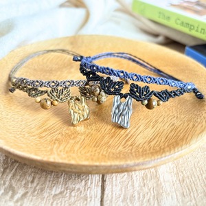 つけっぱなし ブレスレット ミサンガ ペア 水に強い 金属アレルギー配慮 ステンレス 天然石 紐 シルバー ゴールド 切れにくい 足首 アンクレット おしゃれ 母の日