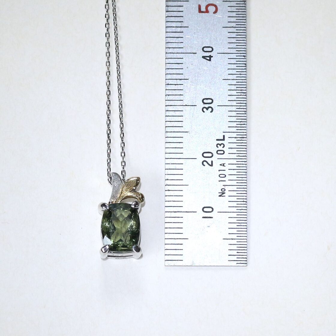 Pt900＆K18YG モルダバイトペンダント 1.44ct | Pay ID