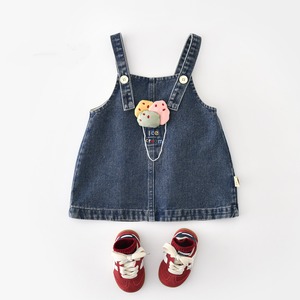 【BABY&KID】デニムサロペワンピース