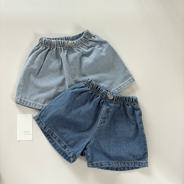 【即納】anggo pie denim pants 24su (韓国子供服 デニムショートパンツ)