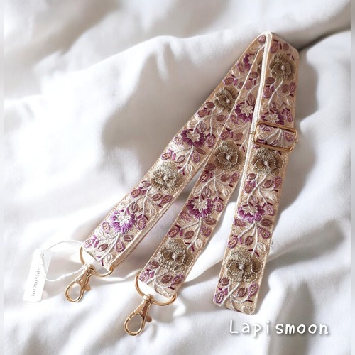 インド刺繍リボン ショルダーストラップの画像