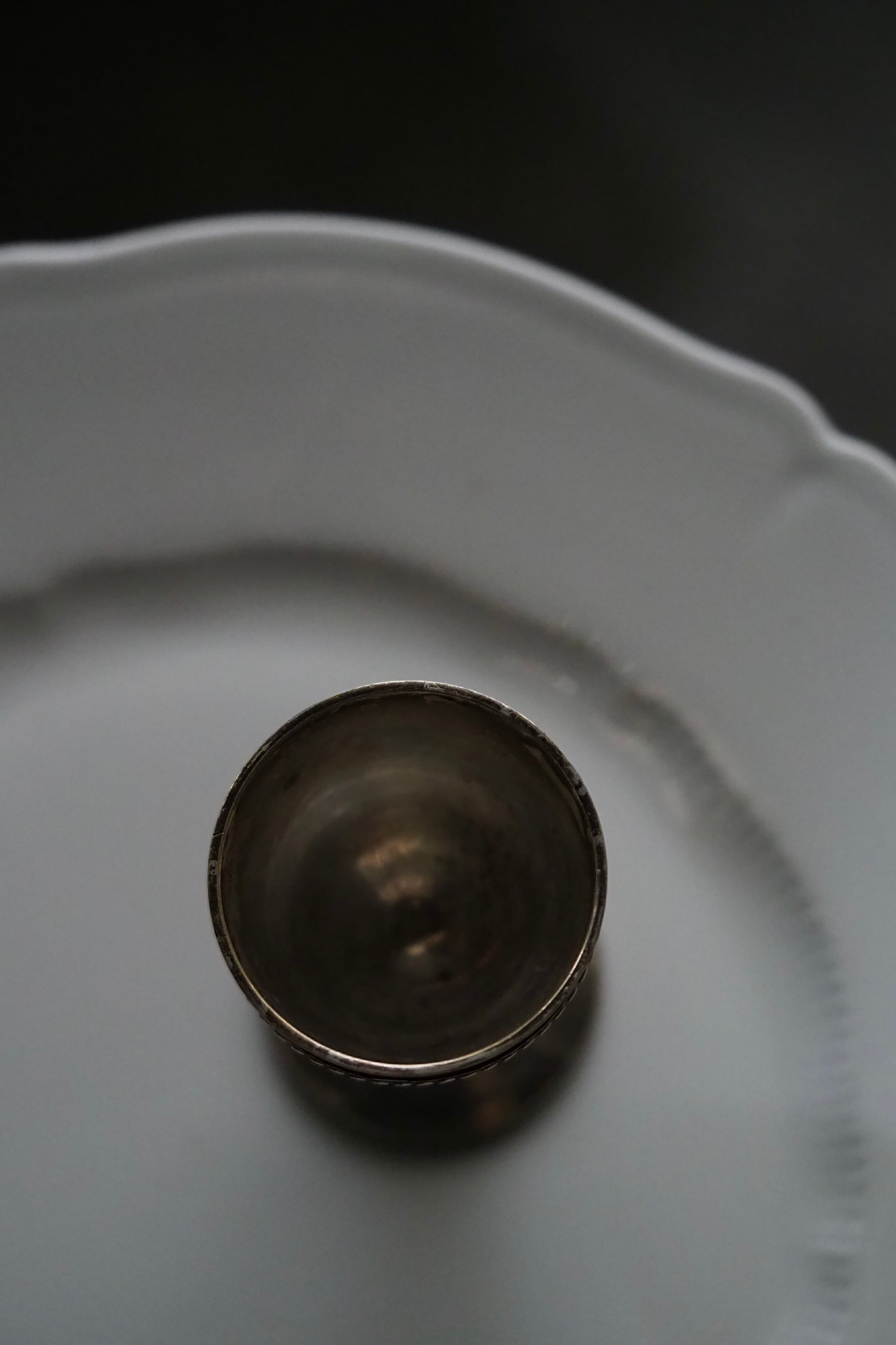 シルバープレートのエッグスタンドNo.9-vintage egg stand