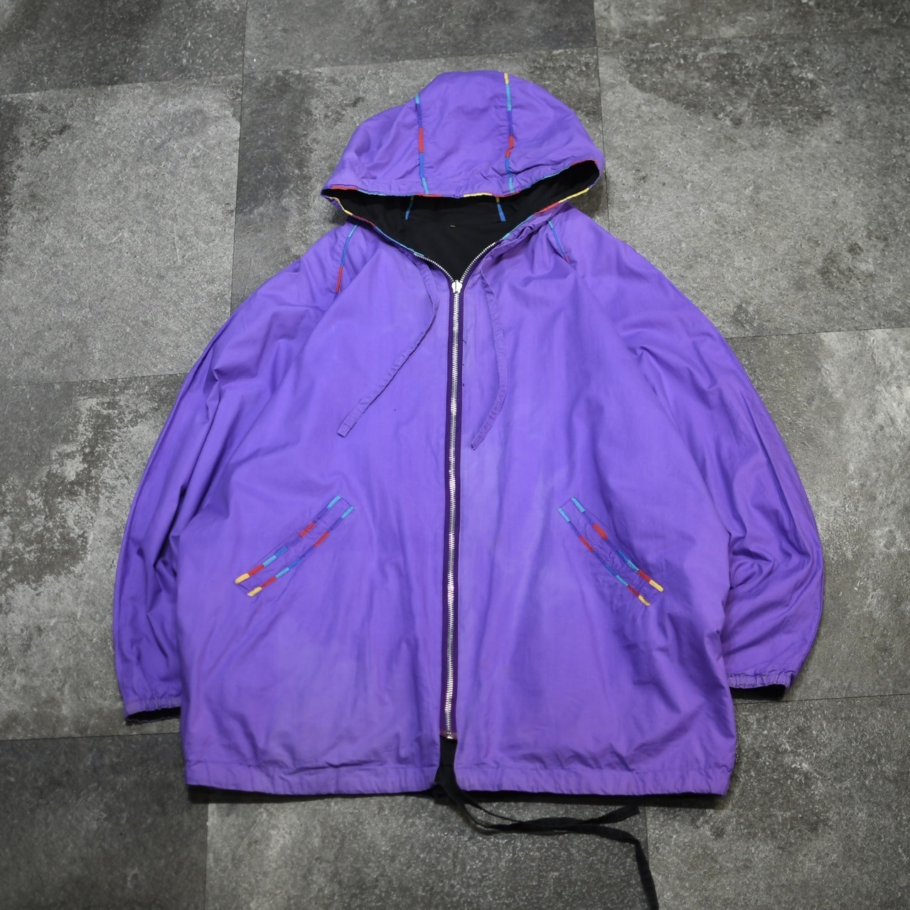 rainbow switching reversible jacket