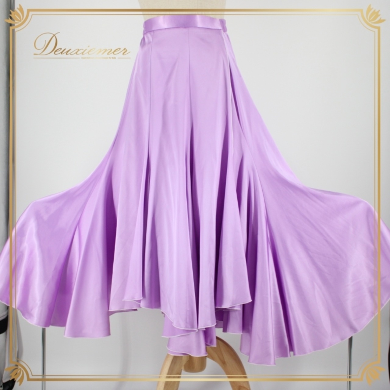 社交ダンス 衣装 スタンダード スカート レッスンウェア オールシーズン 紫 パープル系 Corlal コーラル 無地 シンプル ラップスカート 艶やか ダンス映え 大きい裾 ポリエステル 薄手 伸縮性 フェミニン エレガント 衣装用 スタイリッシュ ダンスレッスン パフォーマンス用 フォーマル レディース リラックス フルスカート おしゃれ 快適 体型カバー