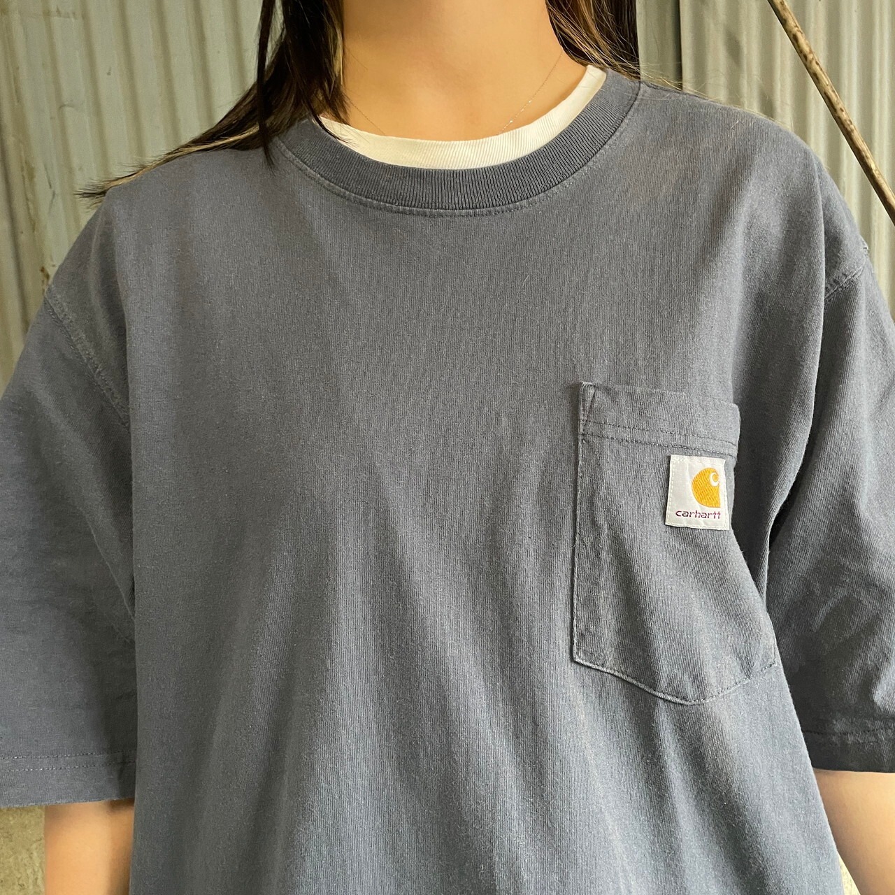 Carhartt カーハート ワンポイントロゴ ポケットTシャツ LOOSE FIT 