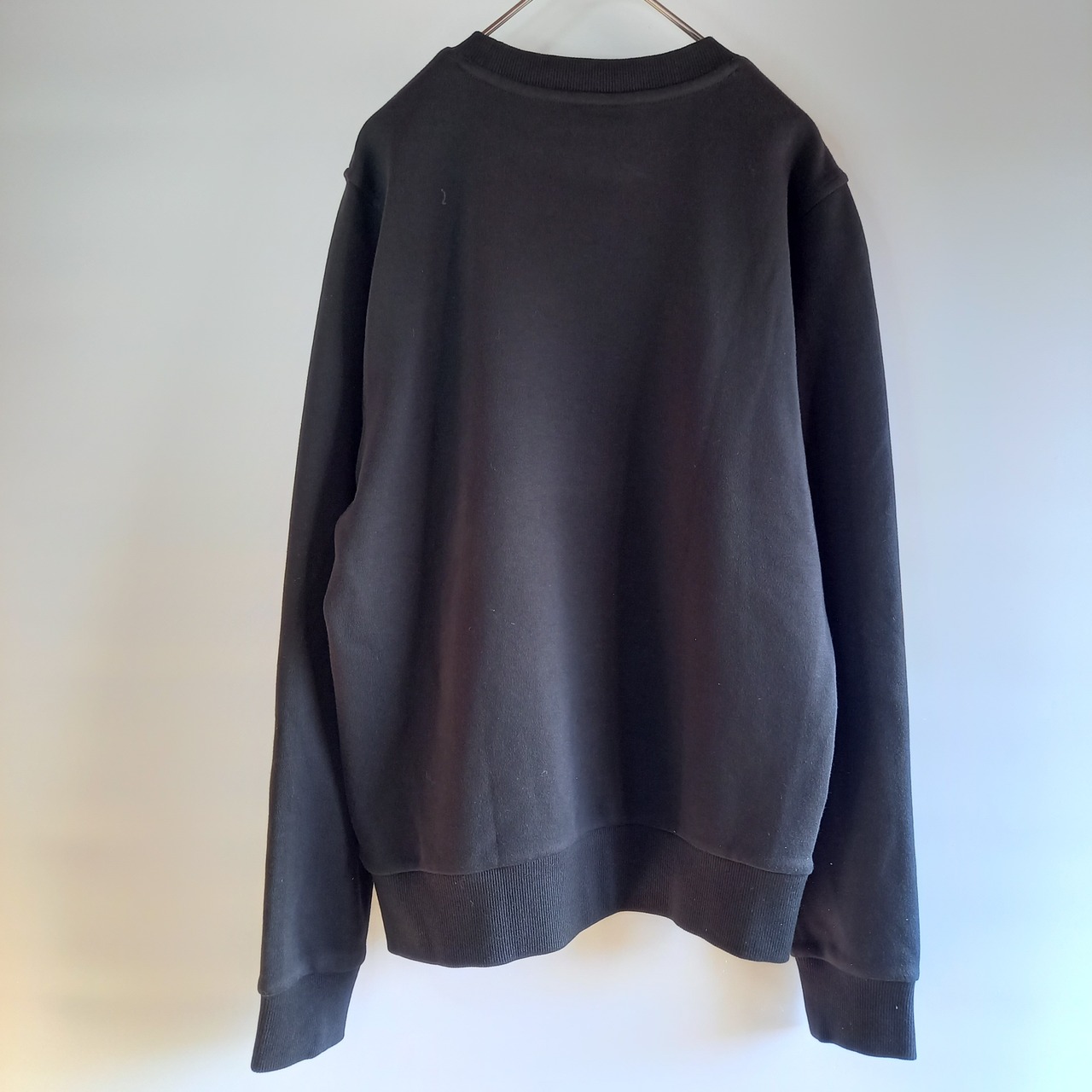 ラコステ　クルーネック　スウェット　トレーナー　ビッグロゴ　ファブリカ製　黒　2