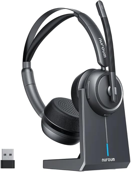 【新品未開封】Nuroum HP31D ワイヤレスヘッドセット 充電スタンド付 Nuroum HP31D ワイヤレス ヘッドセット 両耳 Bluetooth スタンド付き