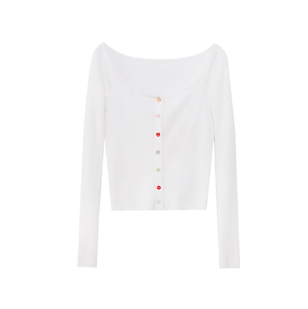 Heart button cardigan