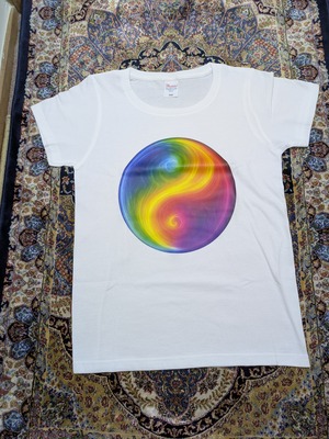 BLESSINGZERO虹色統合Tシャツ　女性用ホワイト