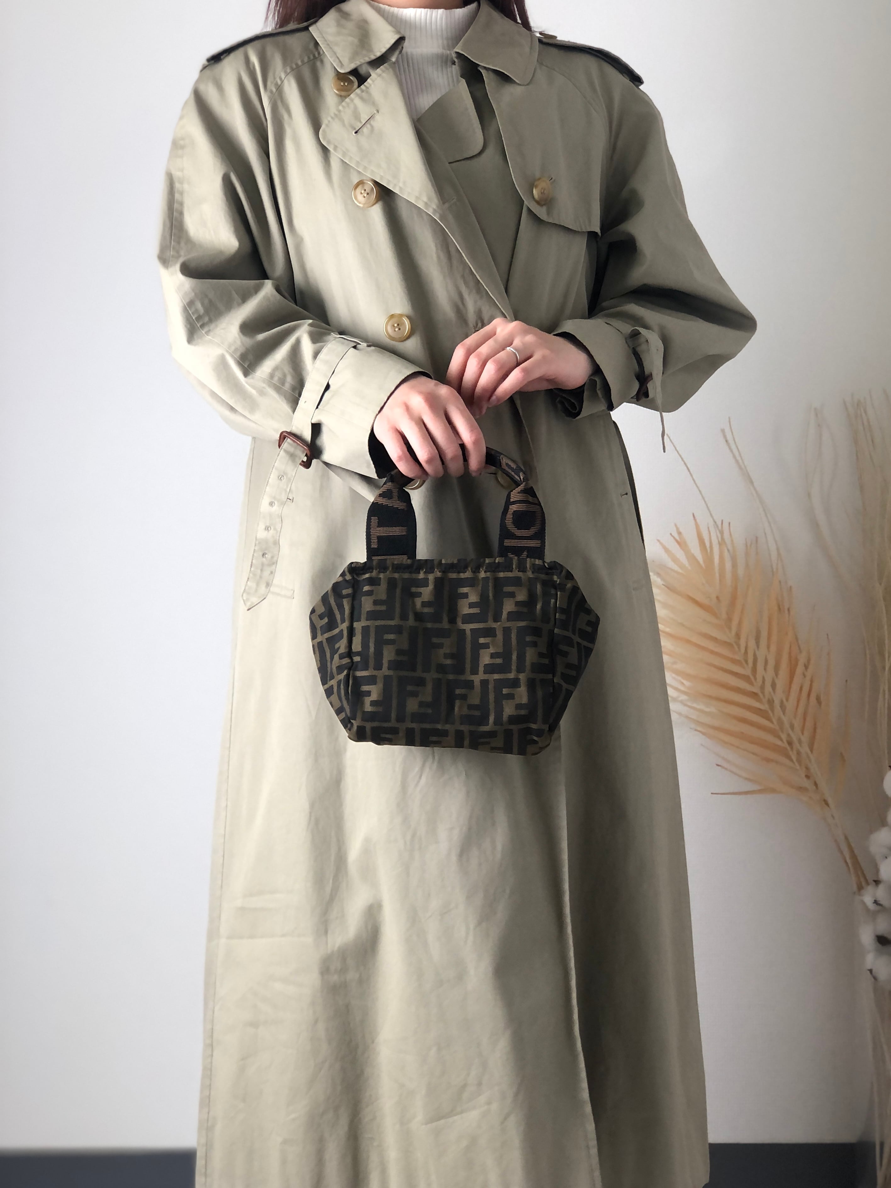 FENDI フェンディ ロゴ ハンドバッグ ブラウン ミニバッグ vintage