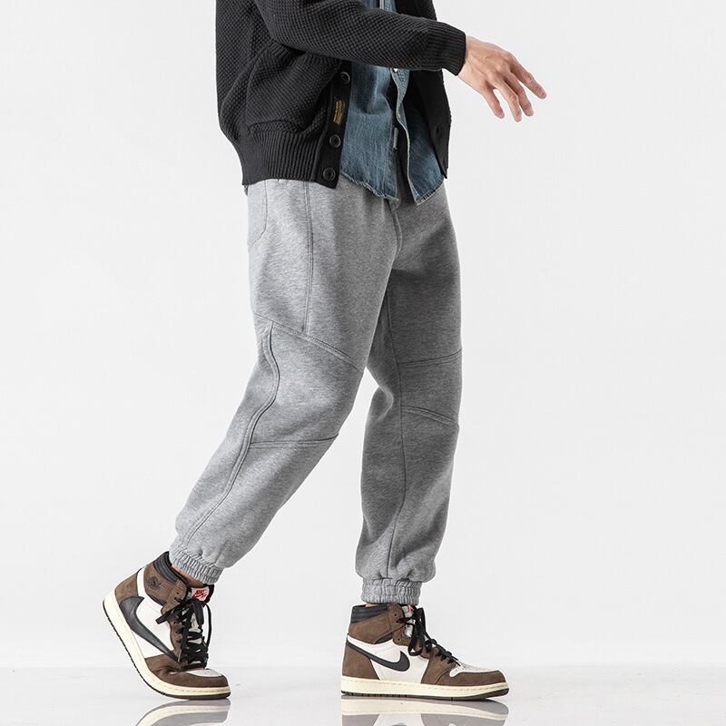 【新作】【送料無料】 Road、Vintage、ese Simple 、、 Loose、All-match Solid Color Pants、Winter Pants、Thickened ElasticSweatpants-アリババ エラスティック 伸縮 ウィンター 冬物 ソリッドカラー ビンテージ hip6-161146272987657