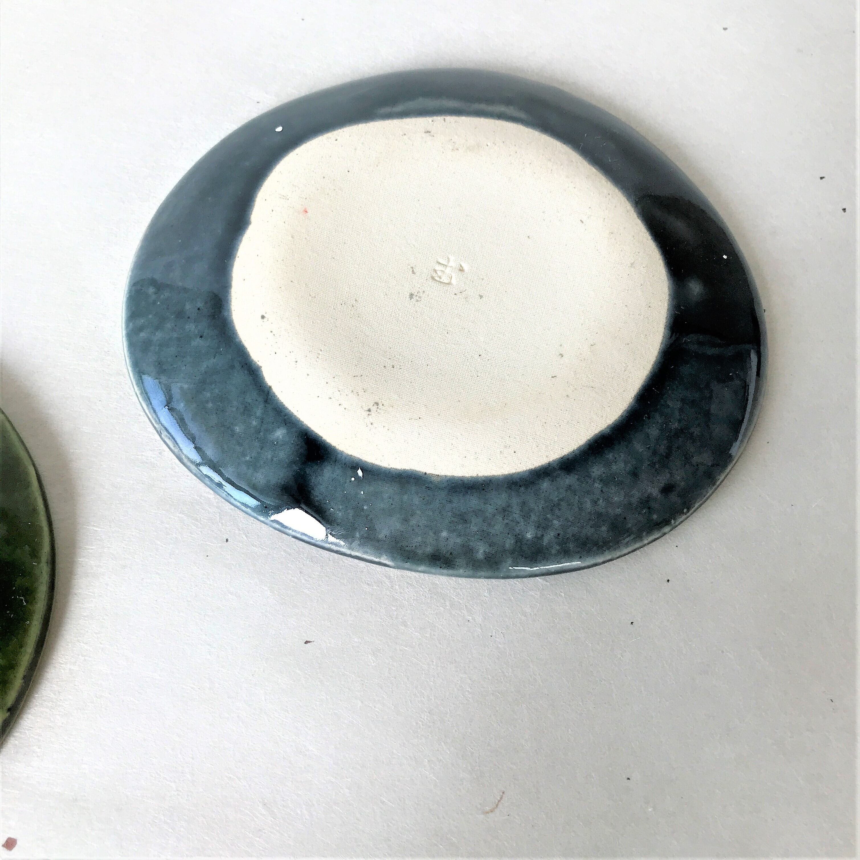 カップ&ソーサー 藍ばらと織部黒椿